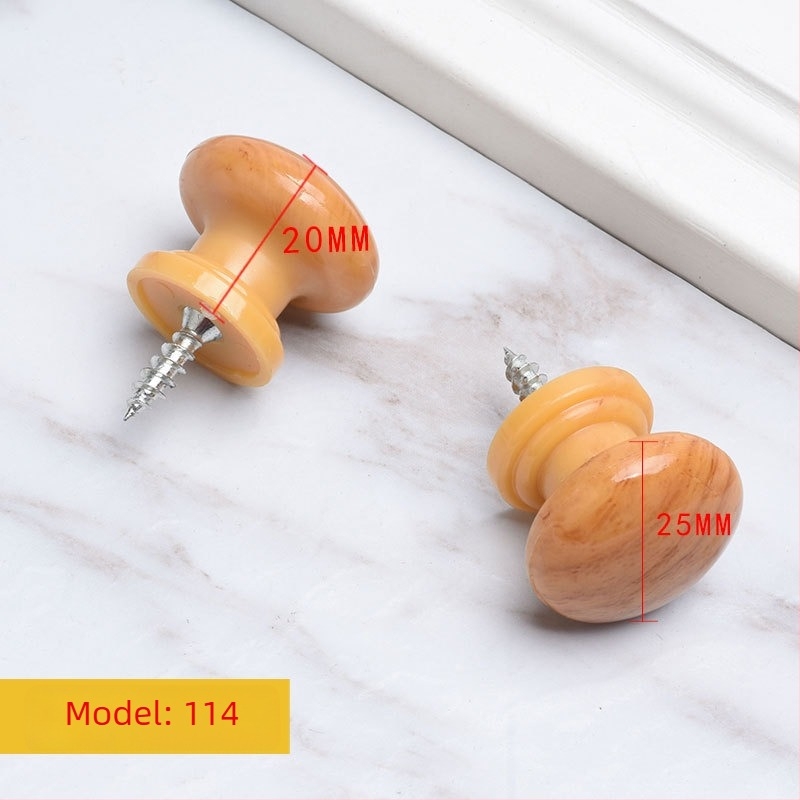 Drška za ormar od drveta, okruglog truba-stila, završna obrada vodnim prijenosom, montaža na površinu, za vrata i ladice, moderan minimalistički stil