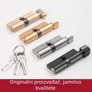 Cilindrični zaključavač za unutarnja vrata, jezgro od bakra s aluminijskim omotačem, model 1, moderno jednostavan stil