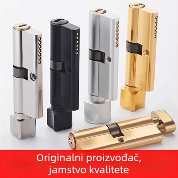 Cilindrični zaključavač za unutarnja vrata, jezgro od bakra s aluminijskim omotačem, model 1, moderno jednostavan stil