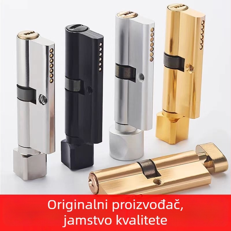 Cilindrični zaključavač za unutarnja vrata, jezgro od bakra s aluminijskim omotačem, model 1, moderno jednostavan stil