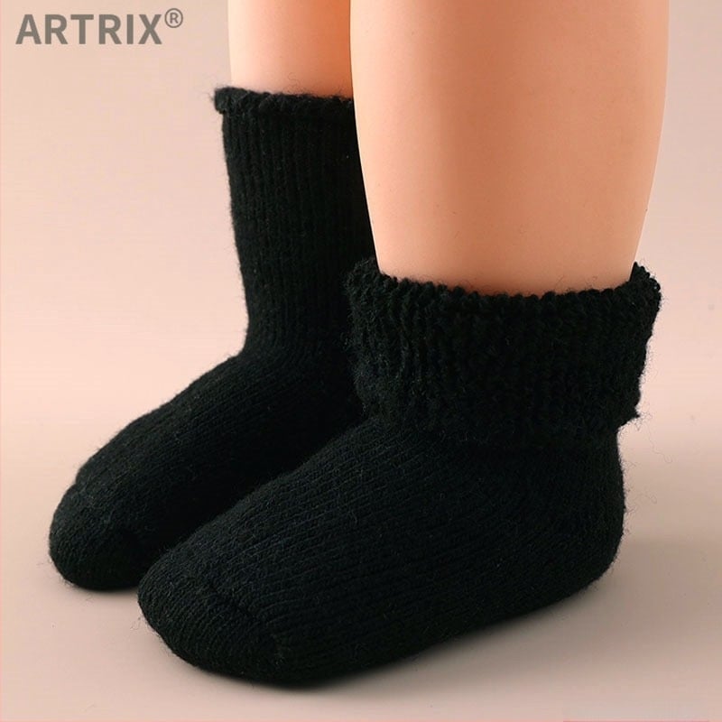 Zimske vunene čarape za bebe i djecu, debele, dugačke čarape, bez pete, unisex