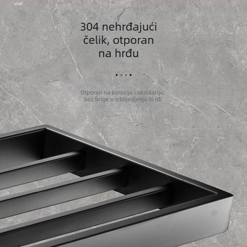 Držač ručnika od nehrđajućeg čelika 304 s dvostrukim šipkama | Svijetao luksuzni stil | Set od 6 ili više komada | Beidell