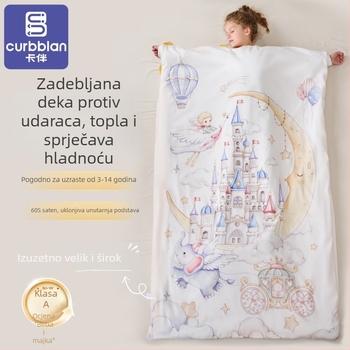 Dječja spavaća vreća s debelim plišem, za jesen-zimu, za djecu srednje i veće veličine, sve sezone