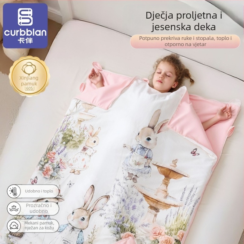 Dječja spavaća vreća s debelim plišem, za jesen-zimu, za djecu srednje i veće veličine, sve sezone