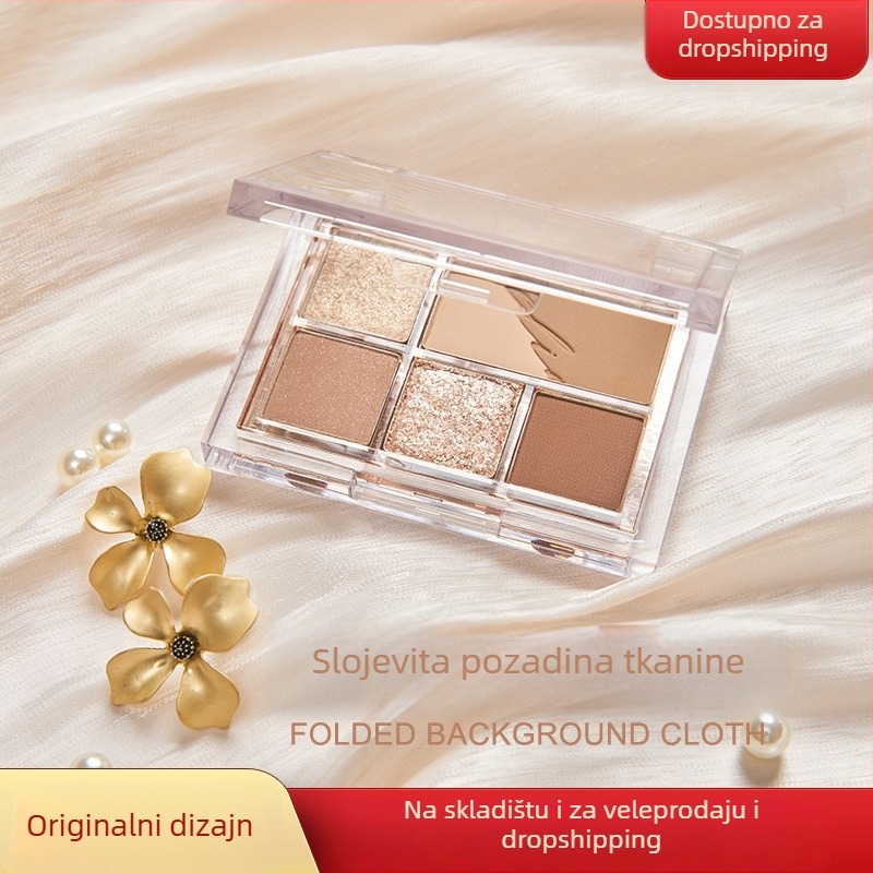 Pozadina od plisirane tkanine s mikroperljnim sjajem za fotografiranje noktiju, nakita i kozmetike