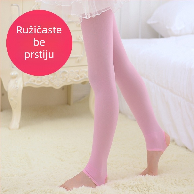 Dječje plesne tajice za djevojčice, velvet materijal, 75% Spandex, prozračné, apsorpcija znoja, deodoracija