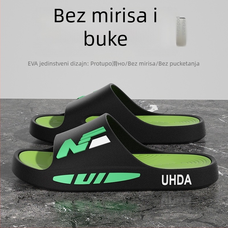 Muške slide sandale – PVC gornji dio, PVC đon, injekcijski oblikovan đon, slip-on, ljetna casual obuća