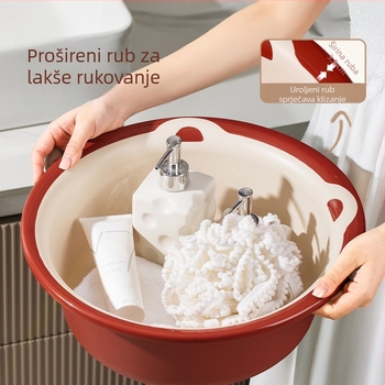 Velika plastična posuda za kućnu upotrebu – debela, izdržljiva višenamjenska posuda za pranje rublja, povrća, pranje kose i stopala; Materijal: plastika; Specifikacija: 39; Pakiranje u kutiji: 50/60/80 kom.; Bruto težina: ispod 0,5 kg; Oblik: jednostavan