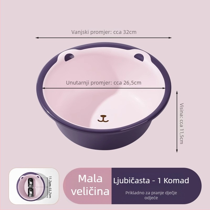 Velika plastična posuda za kućnu upotrebu – debela, izdržljiva višenamjenska posuda za pranje rublja, povrća, pranje kose i stopala; Materijal: plastika; Specifikacija: 39; Pakiranje u kutiji: 50/60/80 kom.; Bruto težina: ispod 0,5 kg; Oblik: jednostavan