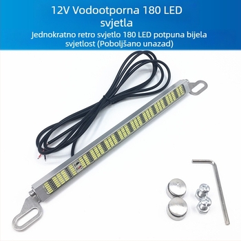 Automobilska LED svjetla za vožnju unatrag i kočnicu s 120 SMD lampom za registarsku pločicu, 12–24V, LED, vijek trajanja 10000 h