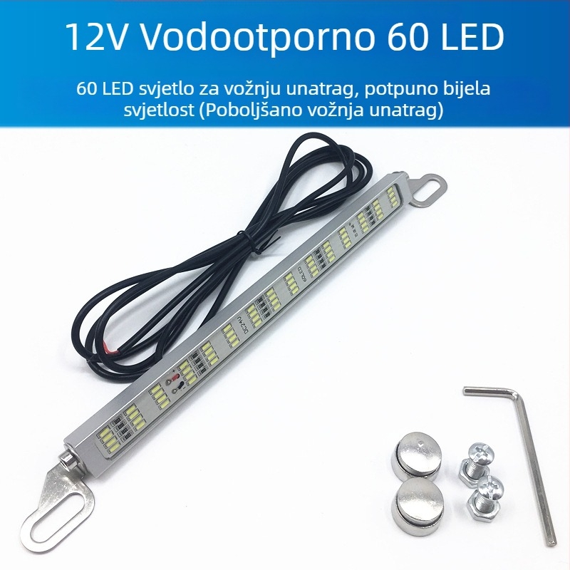 Automobilska LED svjetla za vožnju unatrag i kočnicu s 120 SMD lampom za registarsku pločicu, 12–24V, LED, vijek trajanja 10000 h