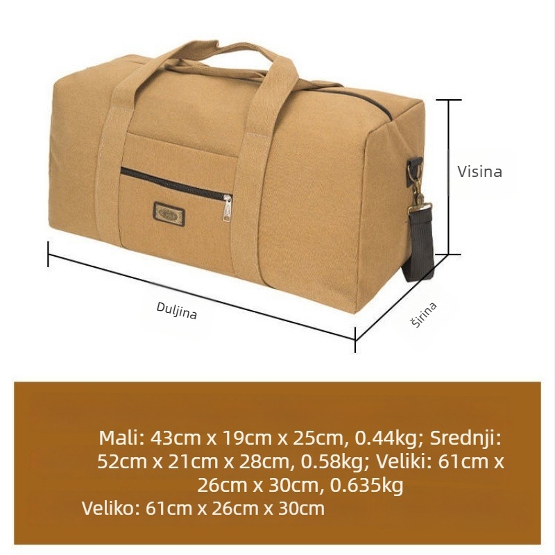 Putna torba za muškarce, kapacitet 20–35 L, materijal: drugi, unutarnja podstava: platno, pogodno za rekreacijska putovanja