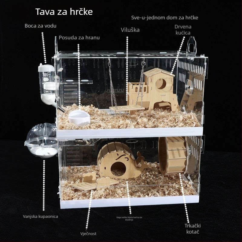 Kavez za hamstere, plastičan, marka Powerful factory, pogodan za hamstere