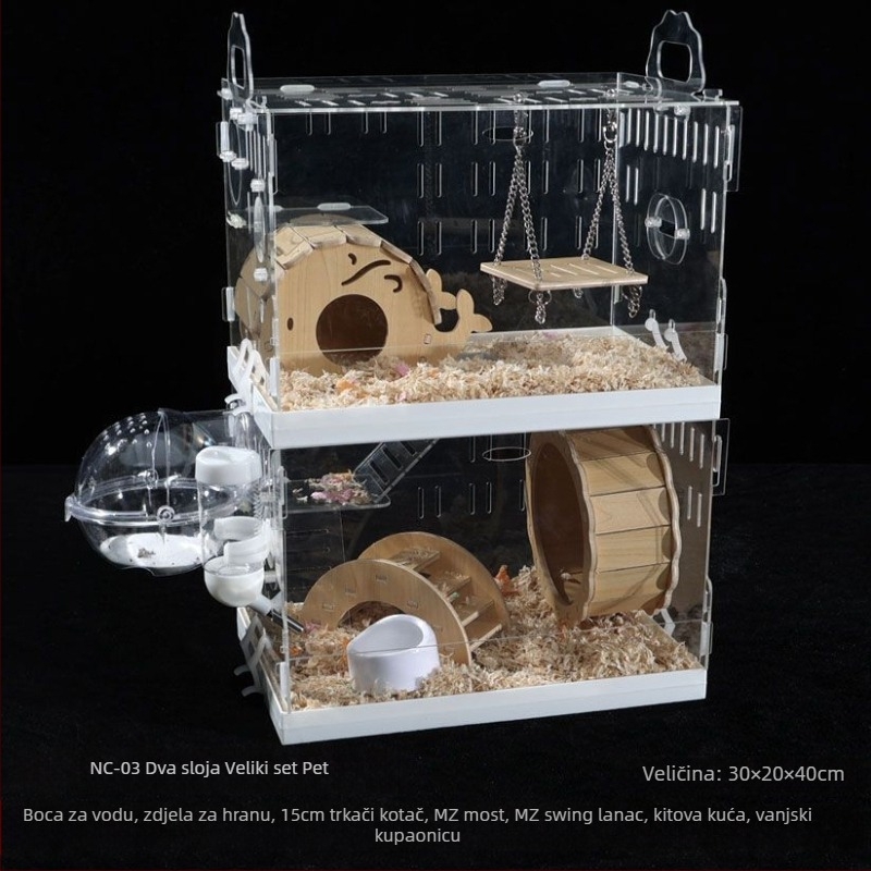 Kavez za hamstere, plastičan, marka Powerful factory, pogodan za hamstere