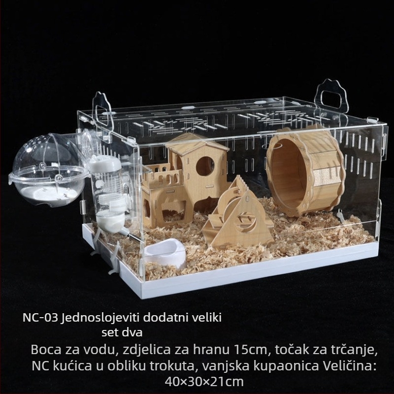 Kavez za hamstere, plastičan, marka Powerful factory, pogodan za hamstere