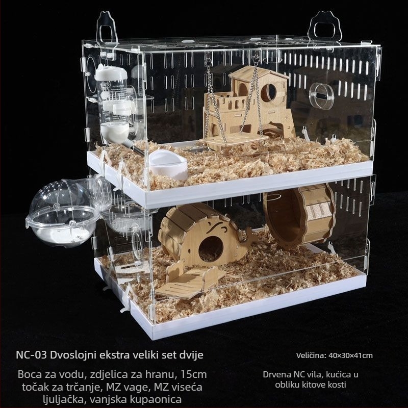 Kavez za hamstere, plastičan, marka Powerful factory, pogodan za hamstere