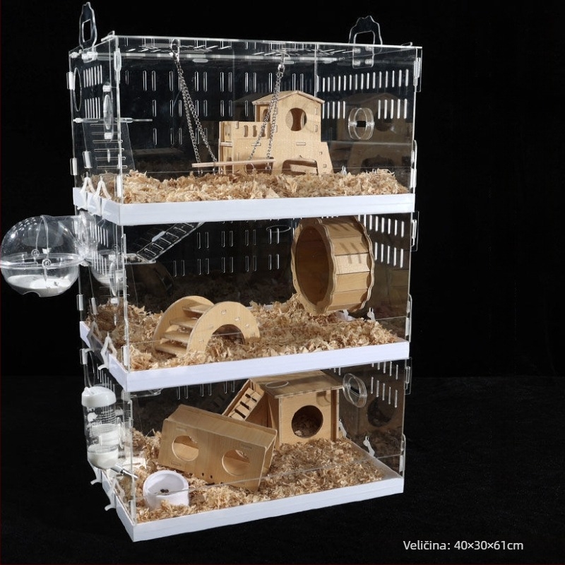 Kavez za hamstere, plastičan, marka Powerful factory, pogodan za hamstere