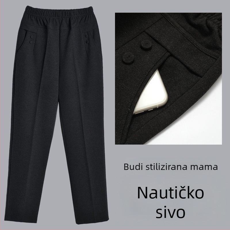 Ženske ravne dugačke hlače, patchwork stil, casual odjeća, proljeće 2024