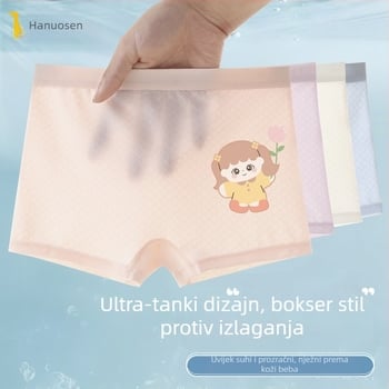 Djevojačke bokserice za proljeće 2025, viskozna 90%, sigurnosna klasa A, za djecu 3–8 godina