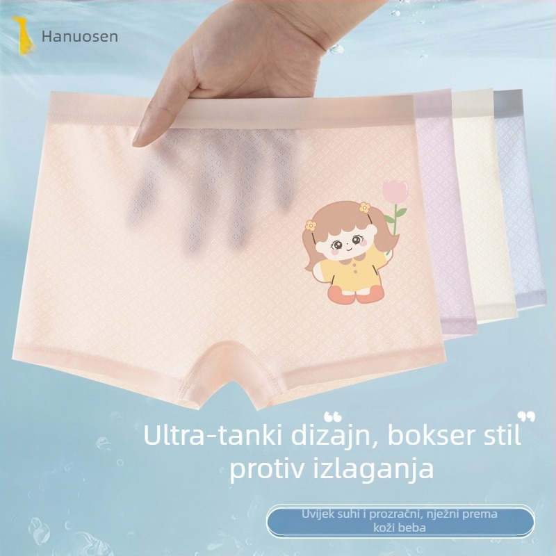 Djevojačke bokserice za proljeće 2025, viskozna 90%, sigurnosna klasa A, za djecu 3–8 godina