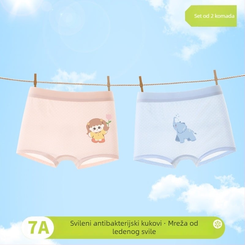 Djevojačke bokserice za proljeće 2025, viskozna 90%, sigurnosna klasa A, za djecu 3–8 godina