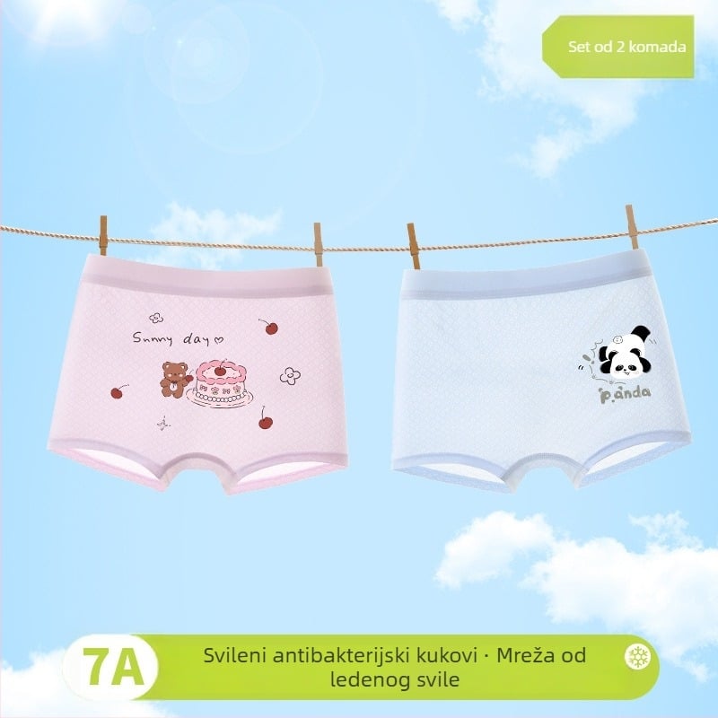 Djevojačke bokserice za proljeće 2025, viskozna 90%, sigurnosna klasa A, za djecu 3–8 godina