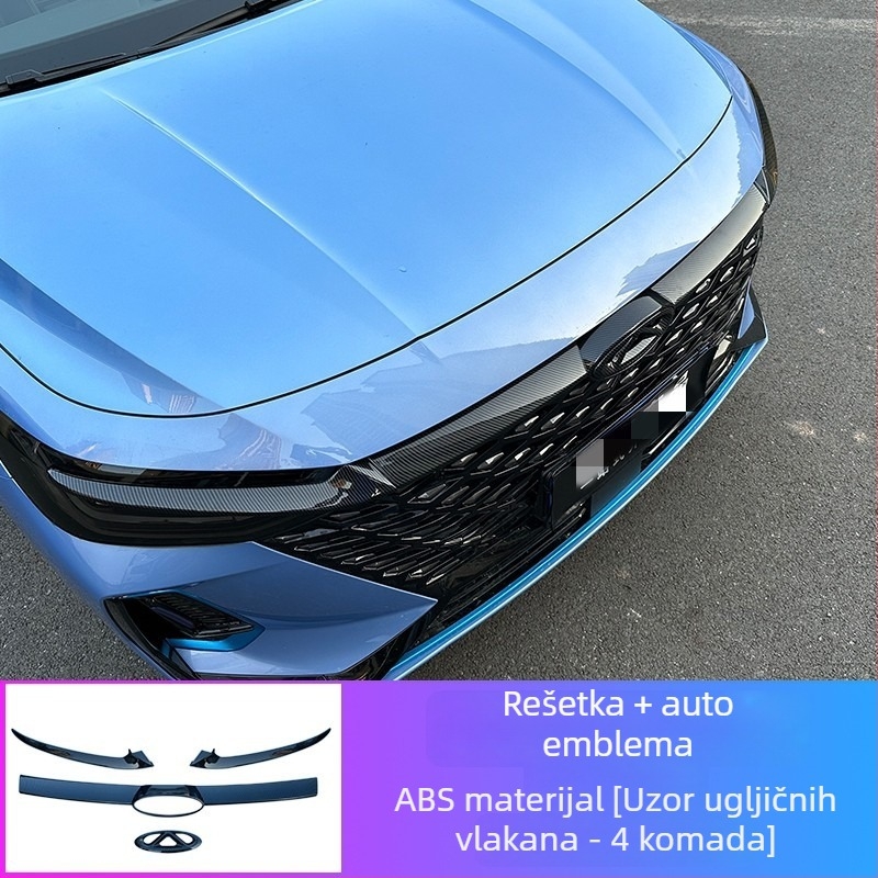 Prednji poklopac logotipa i dekorativni trak grile za Arrizo 8 – Plastika, montaža na branik, kompatibilno s Arrizo 8 2023–2024