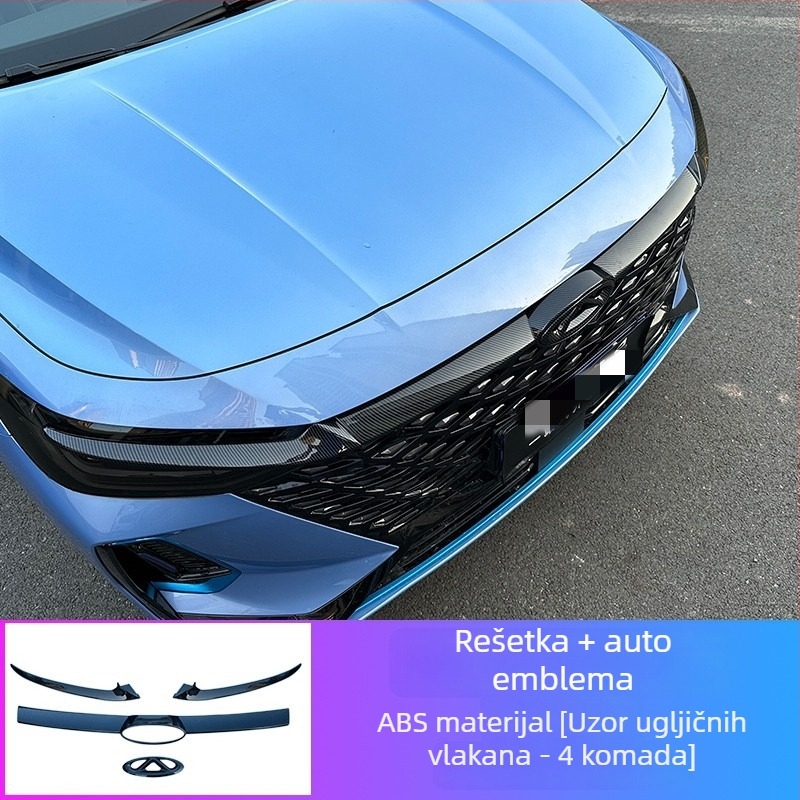 Prednji poklopac logotipa i dekorativni trak grile za Arrizo 8 – Plastika, montaža na branik, kompatibilno s Arrizo 8 2023–2024