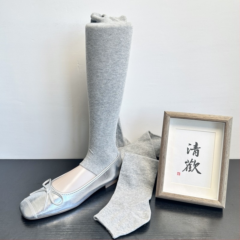 Japanski stil čarape-legginse s otvorenim prstima, jednobojne, srednja gustoća