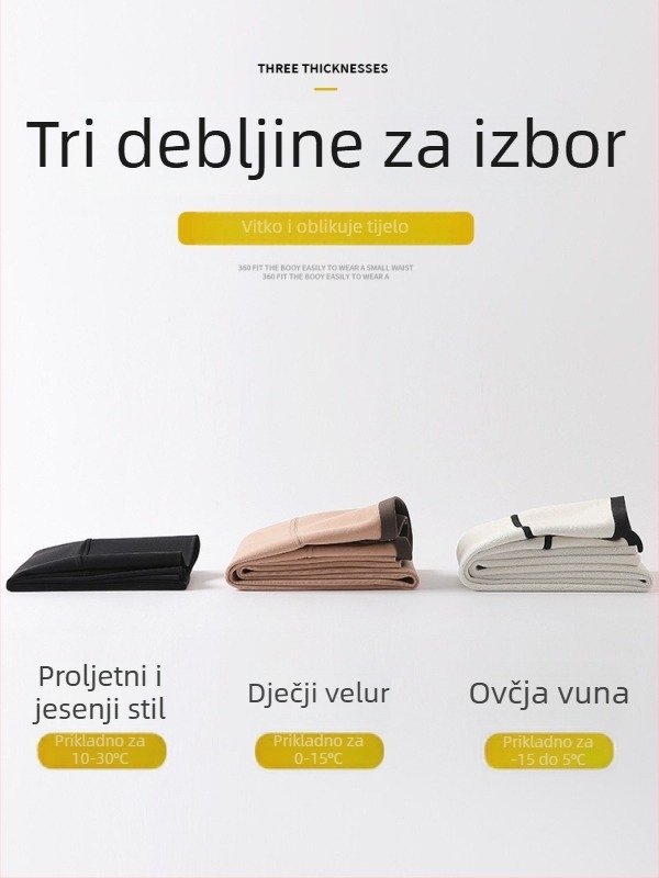 Ženske tajice od najlona s flis podstavom, tople, debele, s visokom elastičnošću