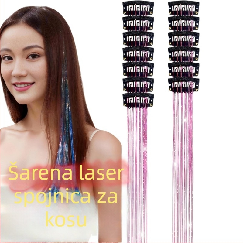 Proširenje kose, model Lss001, materijal K silk/p silk, ravne pramenove, mehanička obrada, za žene