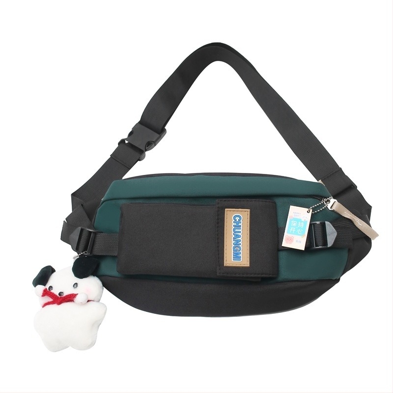 Muška prsna torba od najlona, ležerni stil putovanja, uzorak s slovima, podstava od poliestera