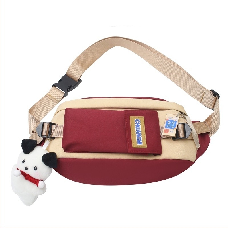 Muška prsna torba od najlona, ležerni stil putovanja, uzorak s slovima, podstava od poliestera