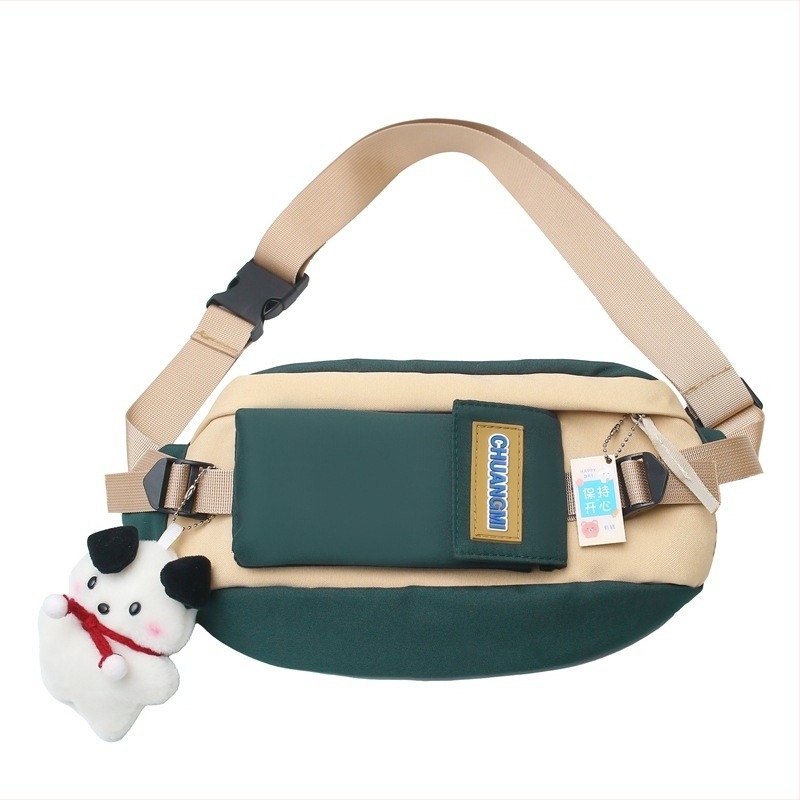 Muška prsna torba od najlona, ležerni stil putovanja, uzorak s slovima, podstava od poliestera