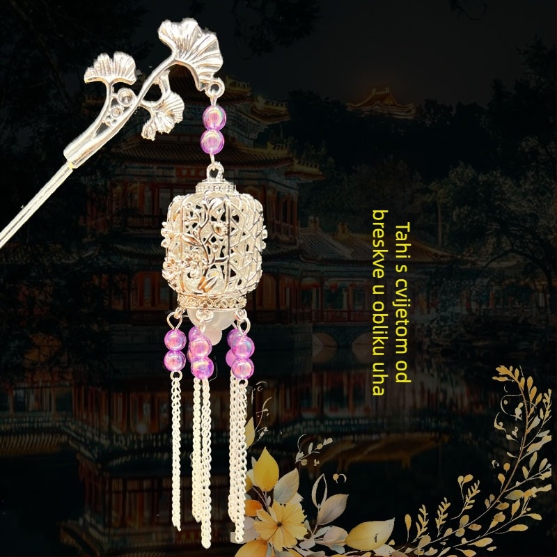 Klip za kosu od legure, nacionalni stil, geometrijski dizajn, elektroplatiranje, pojedinačno pakirano, zimsko izdanje 2025