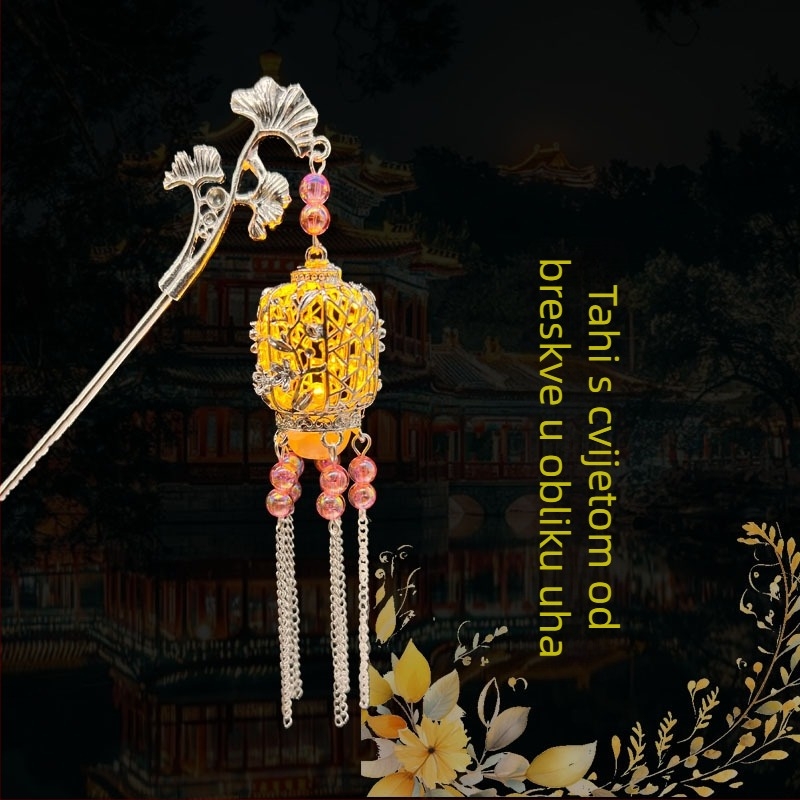 Klip za kosu od legure, nacionalni stil, geometrijski dizajn, elektroplatiranje, pojedinačno pakirano, zimsko izdanje 2025