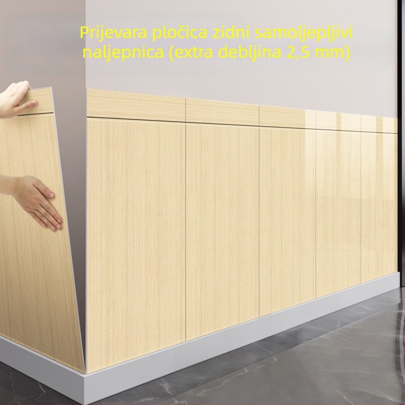 Zidna naljepnica od XPE pjene, vodootporna, kvadratni uzorak, 1 komad, za dnevni boravak, moderni minimalistički stil.