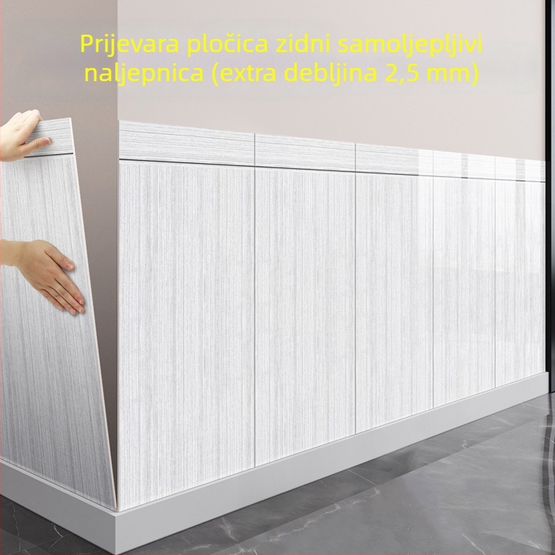 Zidna naljepnica od XPE pjene, vodootporna, kvadratni uzorak, 1 komad, za dnevni boravak, moderni minimalistički stil.