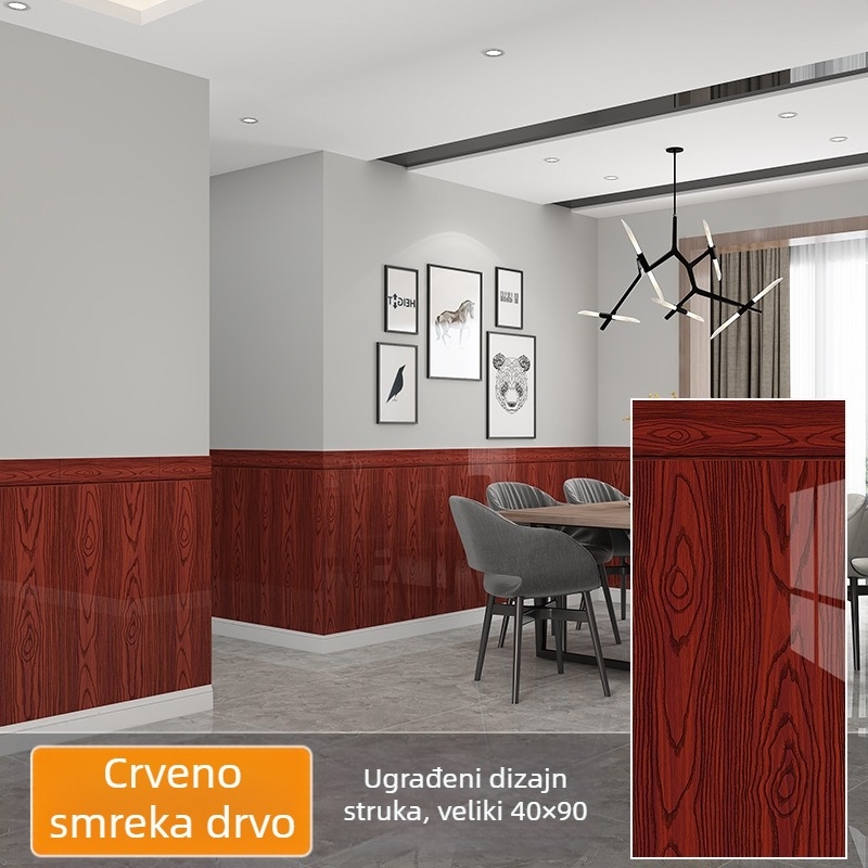 Zidna naljepnica od XPE pjene, vodootporna, kvadratni uzorak, 1 komad, za dnevni boravak, moderni minimalistički stil.