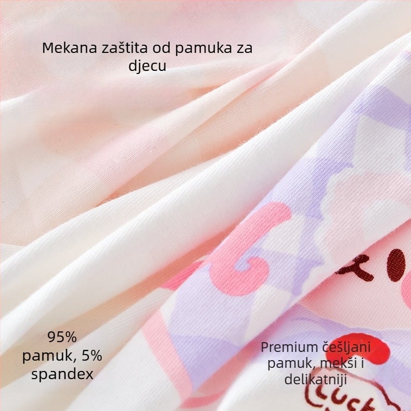 Dječje bokserice za djevojčice od pamuka 95%, lagani ljetni model, za djevojčice 3–8 godina (100–140 cm) i stariju djecu preko 140 cm.