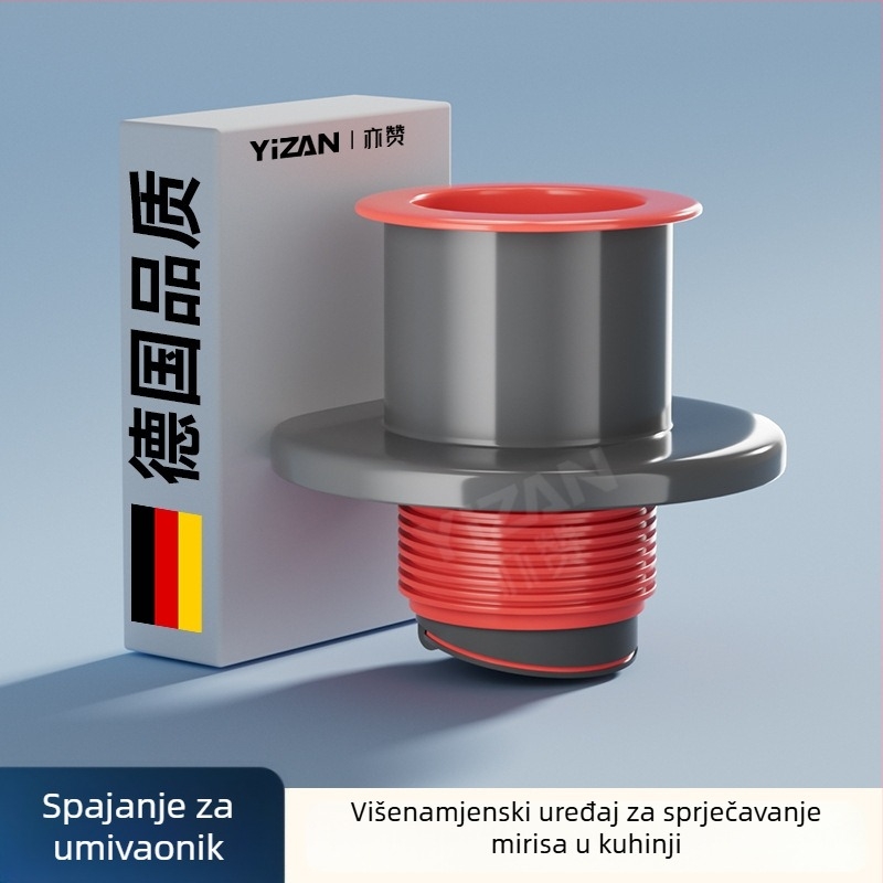Kuhinjski odvod za sudoperu, višefunkcionalni integrirani razdjelnik s 5 puteva, ABS materijal, prilagodljiva obrada, protiv mirisa