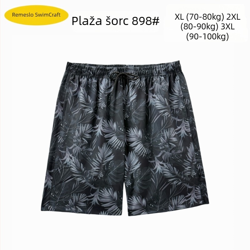 Muške plažne šorceve, opušten kroj, otisak, poliester 90–95%, 150 g
