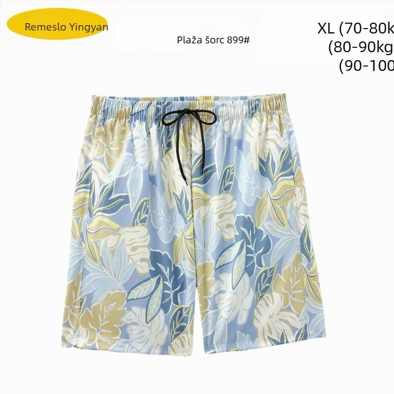 Muške plažne šorceve, opušten kroj, otisak, poliester 90–95%, 150 g