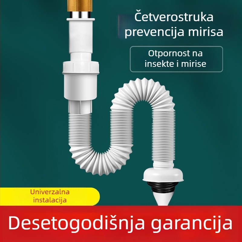 Odvod za umivaonik s protiv mirisa – PVC, model WD-XS171-20, nominalni tlak 1, radna temperatura 60°C, izravna montaža