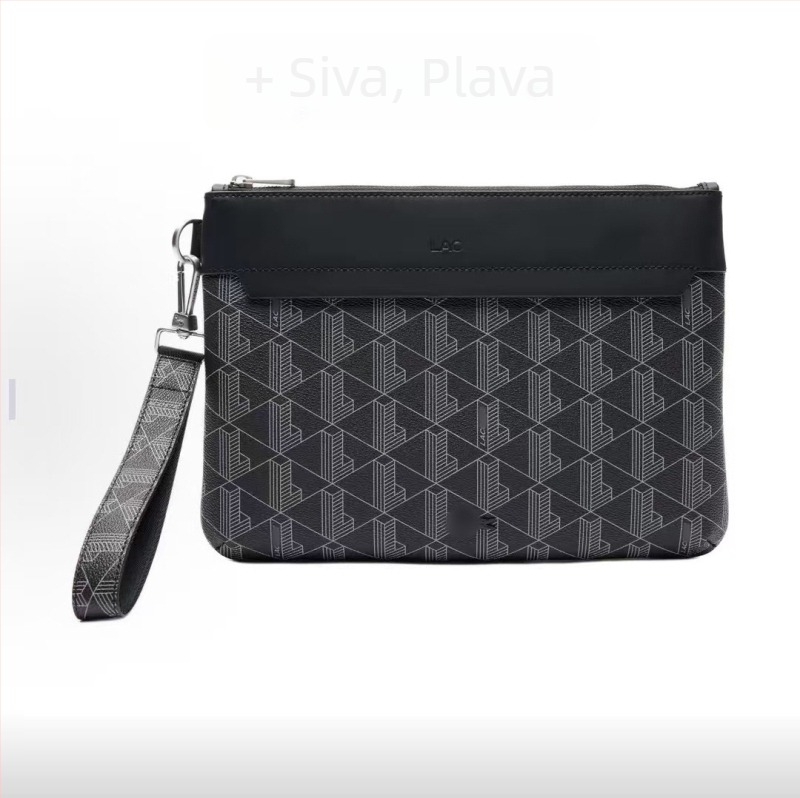 Muška PU vodootporna crossbody torba s prugastim uzorkom i poliesterom podstavom