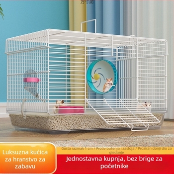 Kavez za hamstere s odvojivom pregradom – metalni, u stilu vile, konvertibilan set