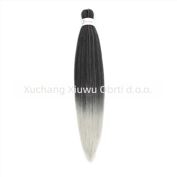 Egzotična EZ ručno tkana perika s dugom ravnom kosom od domaćeg svilenog materijala