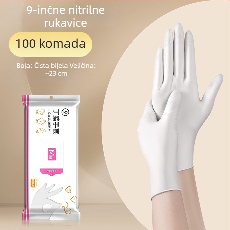 Jednokratne rukavice za pranje posuđa – lateks, standardna debljina, duljina 28 cm, marka Qiaofeng