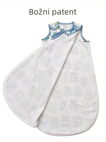 Spavaći vak-vest za bebe i djecu – tkanina od 100% pamuka, podstava i punilo od pamuka, karikaturni uzorak, tanak dizajn, odvlaživanje vlage, sigurnosna razina A; pogodno za ljeto, proljeće i jesen.