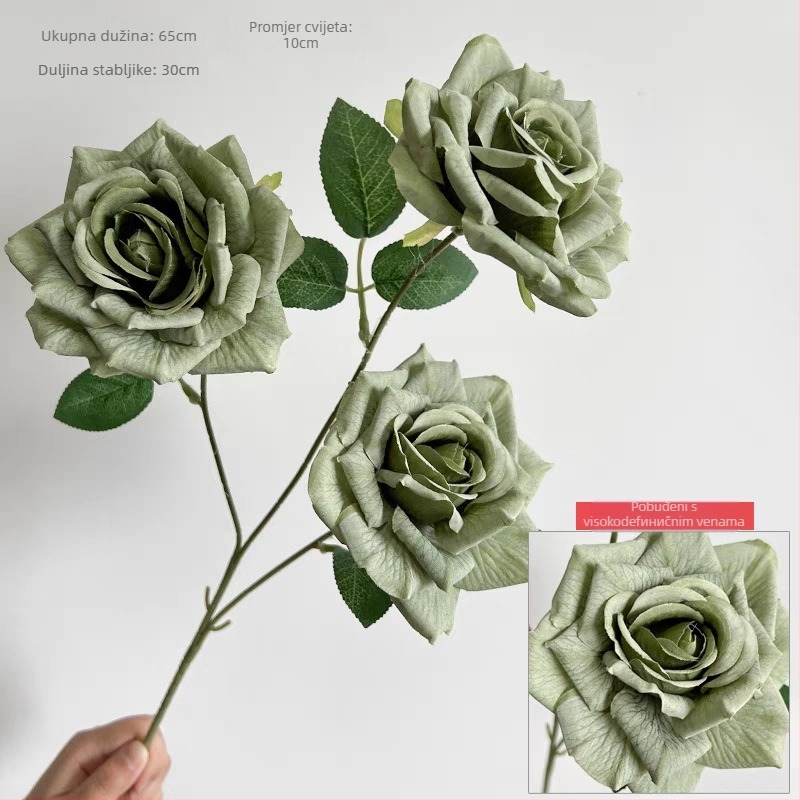 3-glavna buket umjetnih ruža za vjenčanja i kućnu dekoraciju